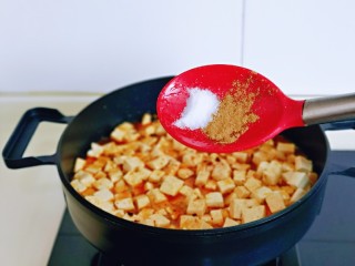 家常烧豆腐,再按个人口味加入盐，十三香。