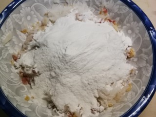 广式萝卜糕,放入大米粉