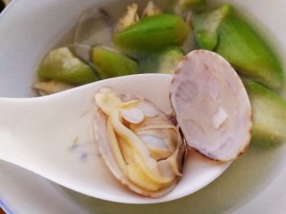 丝瓜花蛤汤,高蛋白，低脂肪，清爽不油腻。