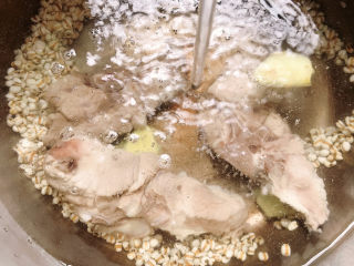 冬瓜薏米汤,根据饮用人数加入清水。