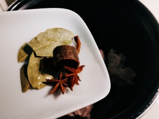 冬瓜薏米排骨汤,放入八角 桂皮和香叶