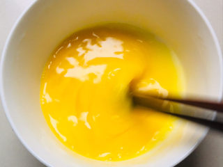烤馒头片,用筷子搅拌蛋液～