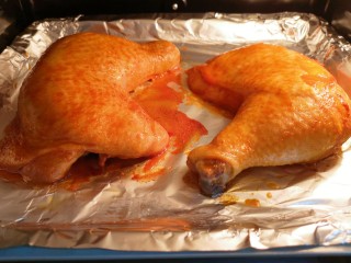 新奥尔良烤鸡腿,继续送入烤箱，上下管210度烤20分钟。