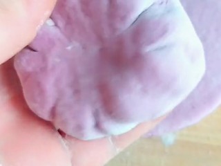 紫薯玫瑰花馒头,在包成小包子。