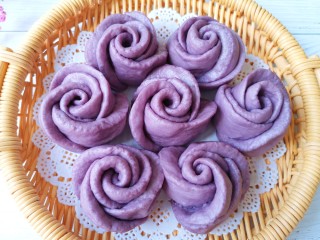 紫薯玫瑰花馒头,近图看看。