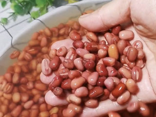 红豆糯米糍,首先先来做红豆内陷，250克提前要泡好，至少泡4个小时，这样可以减少后面煮的时间