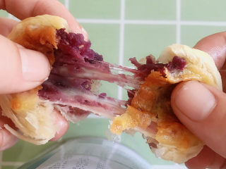 紫薯挞,拉丝效果过程2