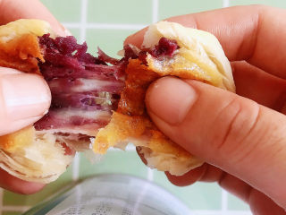 紫薯挞,拉丝效果过程1