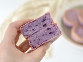 糯米紫薯糕,外酥里糯的口感