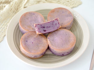 糯米紫薯糕,超美