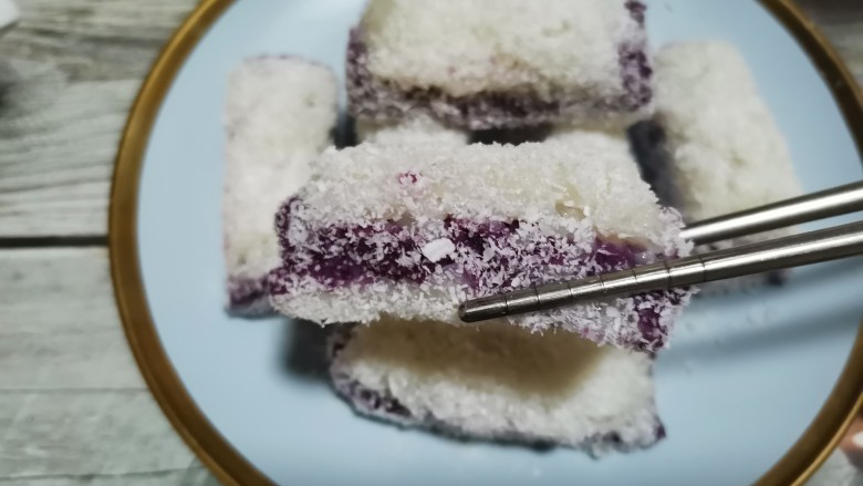 糯米紫薯糕,软糯香甜