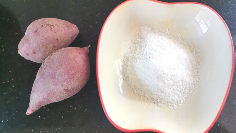 紫薯椰蓉球,准备食材