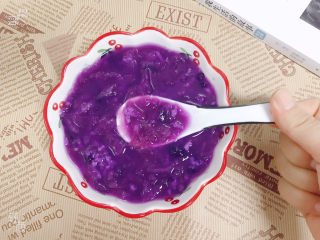 紫薯银耳粥,成品图1
