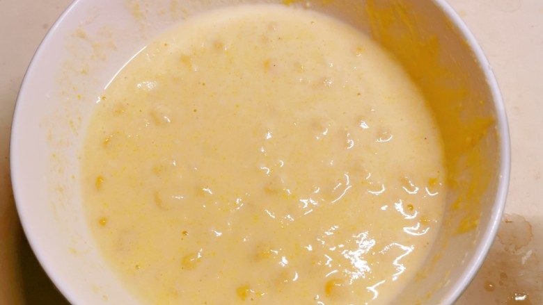 黄金玉米饼,面糊静置发酵。