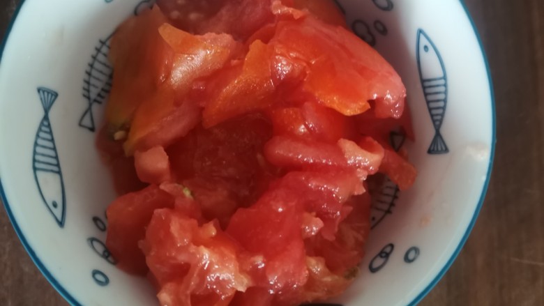 西红柿牛肉面,柿子弄碎