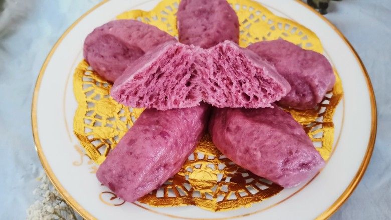 紫薯小馒头,香甜松软