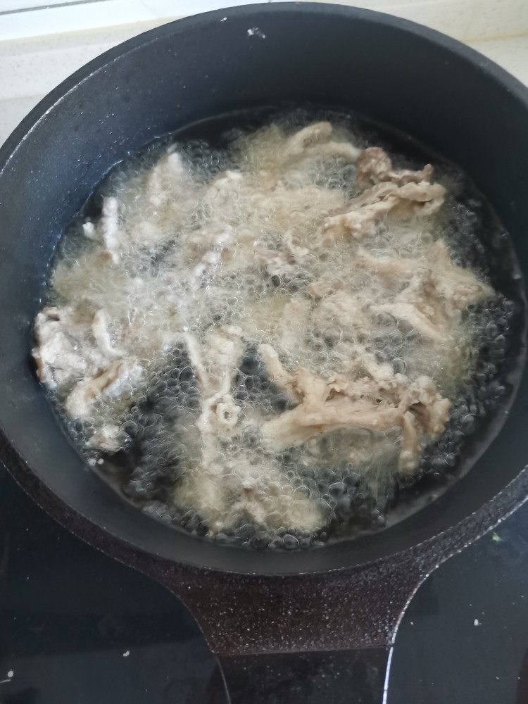 干炸平菇,油温6层下锅