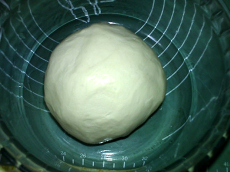 梅干菜烧饼,放入大碗，置温暖处发酵。