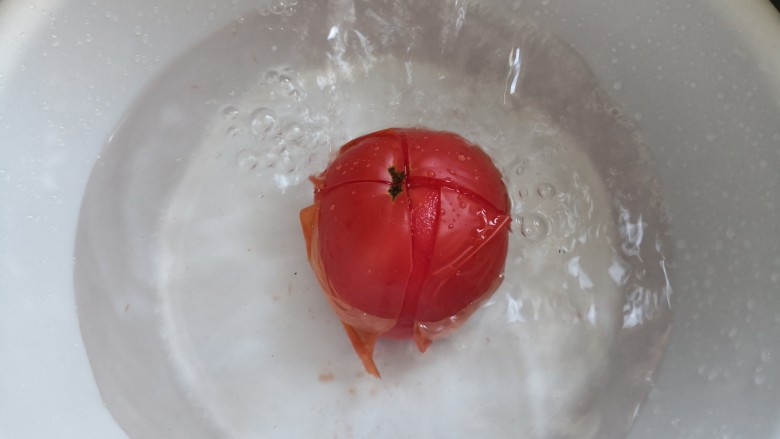 西红柿面疙瘩,捞出来过凉水