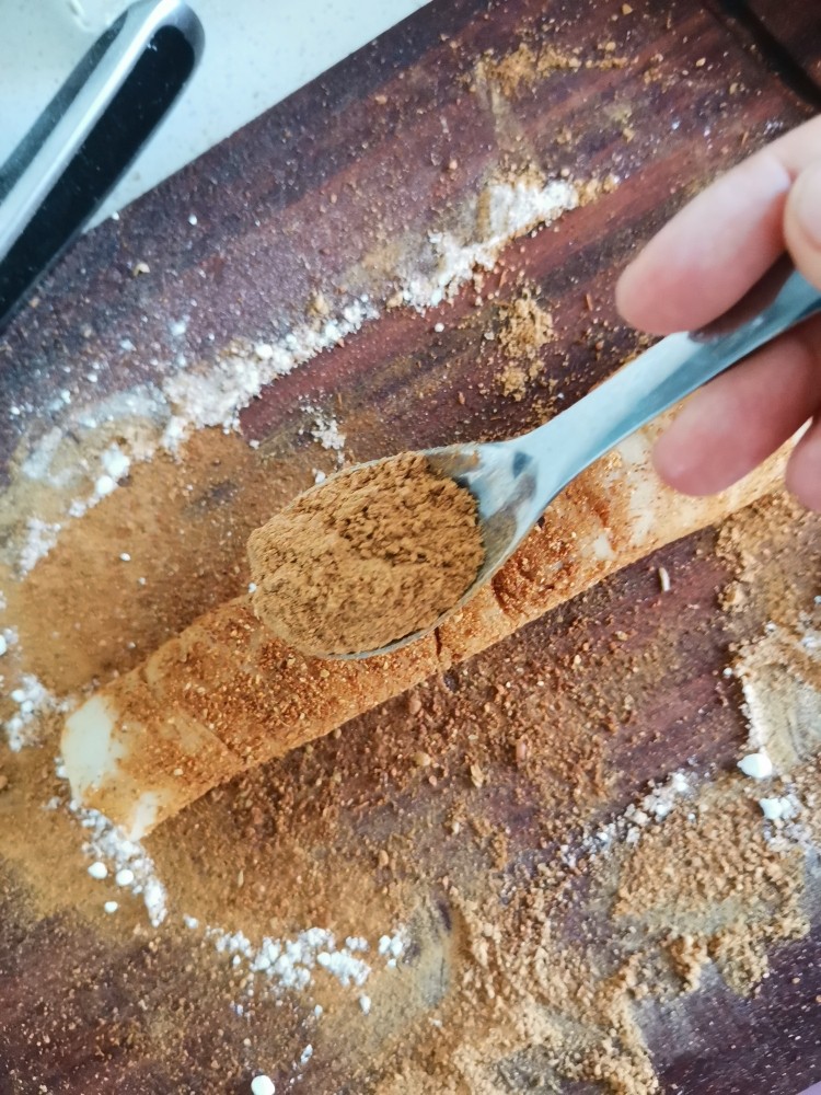 豆面卷,在散黄豆粉