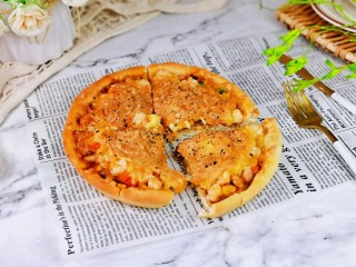 虾仁培根披萨