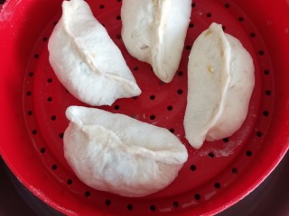 白菜粉条素蒸饺,粉条有点滑包成大蒸饺方便打馅。