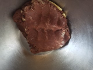网红莎布蕾曲奇饼干（原味+巧克力口味）,剩下的面团加入可可粉揉均匀