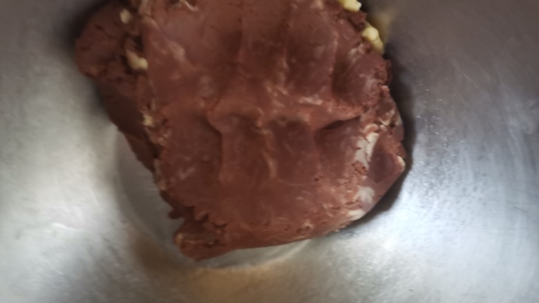 网红莎布蕾曲奇饼干（原味+巧克力口味）,剩下的面团加入可可粉揉均匀