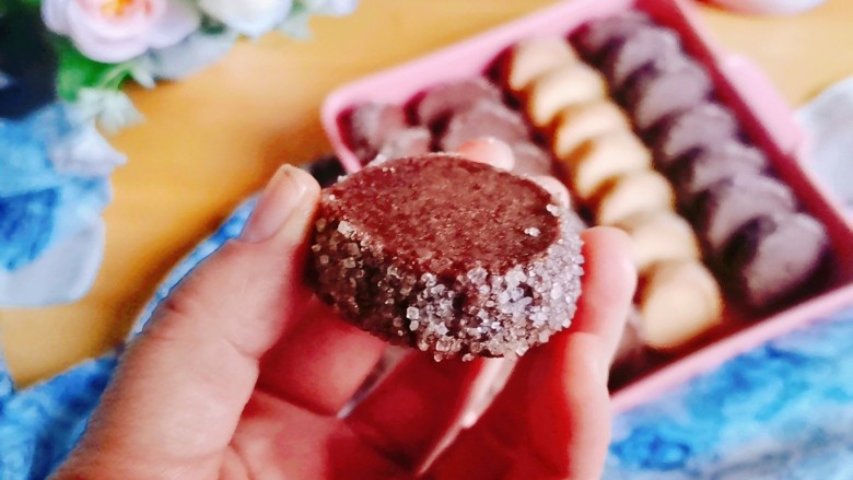 网红莎布蕾曲奇饼干（原味+巧克力口味）,成品图1