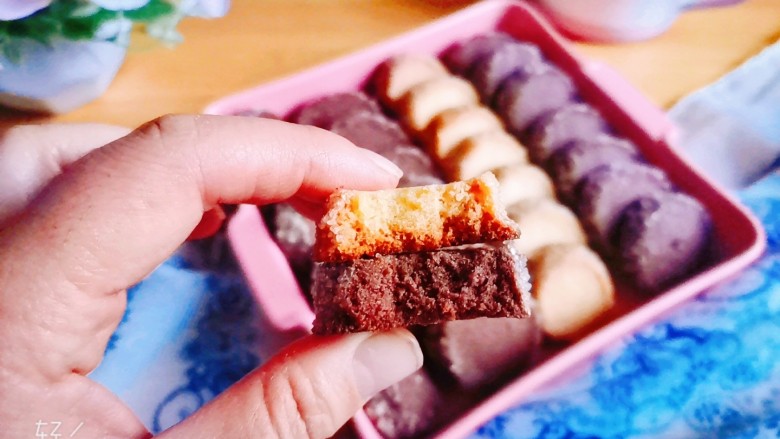 网红莎布蕾曲奇饼干（原味+巧克力口味）,成品图3