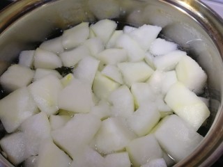 柚子糖,开水里煮2分钟。
