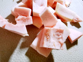 柚子糖,柚子瓤切小块