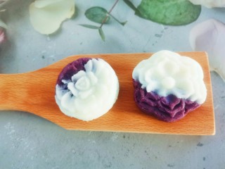 山药紫薯糕,山药紫薯糕成品图