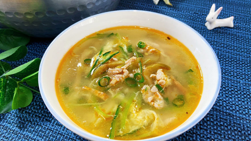 榨菜肉丝汤➕黄瓜榨菜肉丝汤
