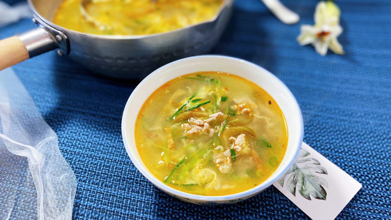 榨菜肉丝汤➕黄瓜榨菜肉丝汤,成品