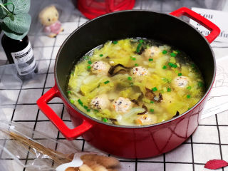 白菜丸子汤➕白菜木耳丸子汤