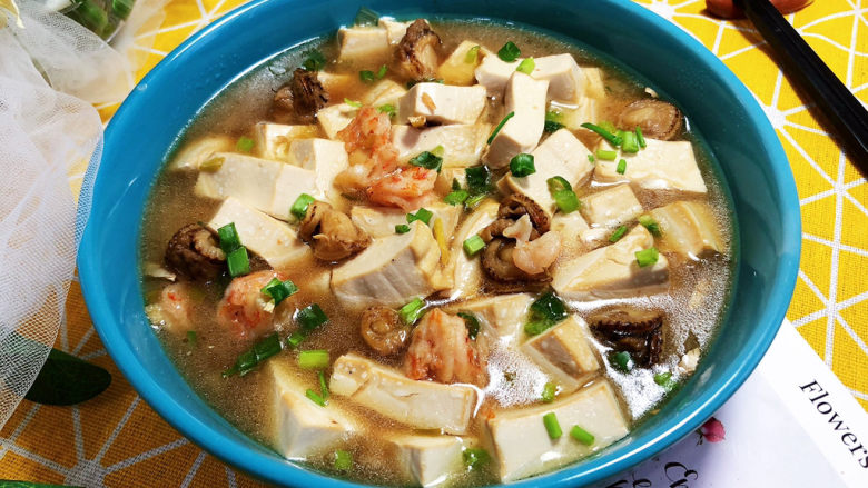 三鲜豆腐➕虾仁扇贝三鲜豆腐,成品