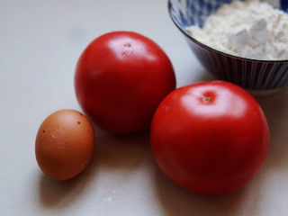 西红柿疙瘩汤,食材一览表