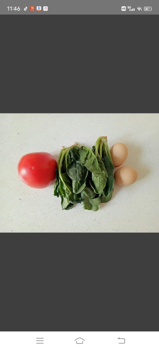 西红柿疙瘩汤,准备好需要的食材