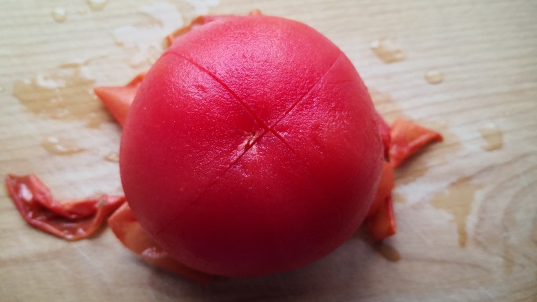 西红柿疙瘩汤,去皮