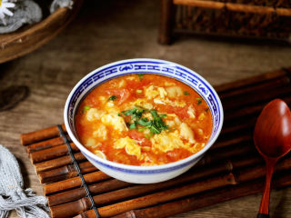 西红柿疙瘩汤,成品图
