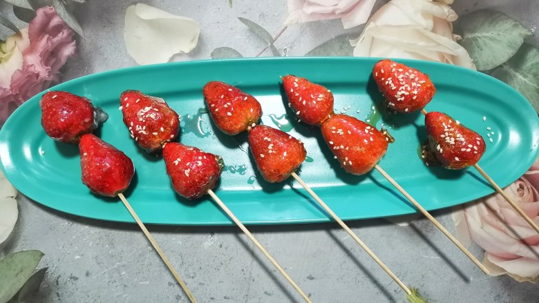 草莓糖葫芦,草莓糖葫芦成品图一