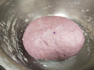 紫薯发糕,合成面团发酵。