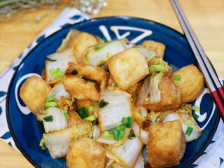 油豆腐炒白菜,成品5