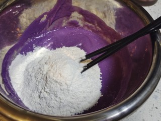 紫薯发糕,放白面