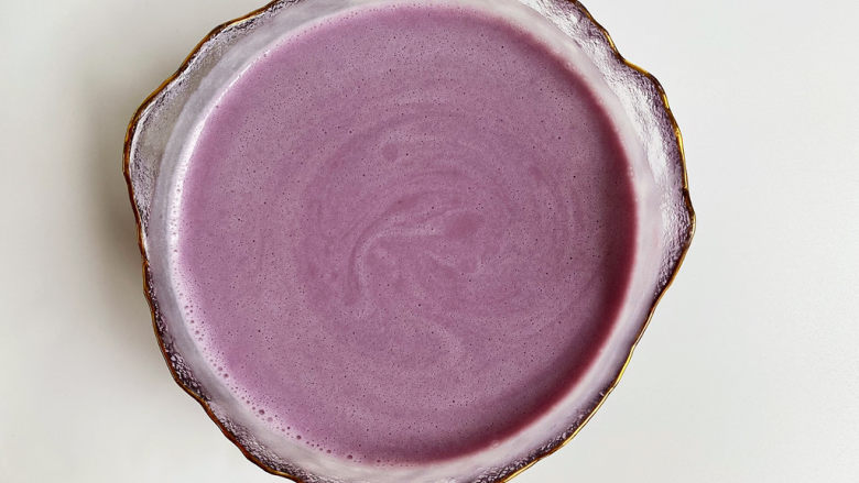 紫薯布丁,接着再搅拌均匀。