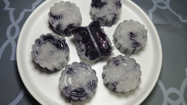 爆浆紫薯水晶饼