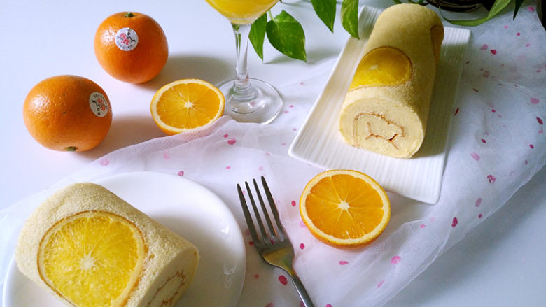 橙子蛋糕,完全冷却后即可切块享用