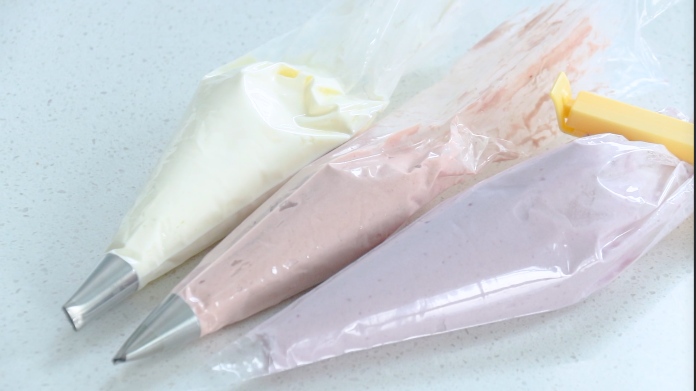 草莓奶冻&紫薯布丁,装进裱花袋