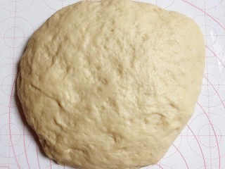 酸奶面包,发好的面团，取出揉匀排气松弛。